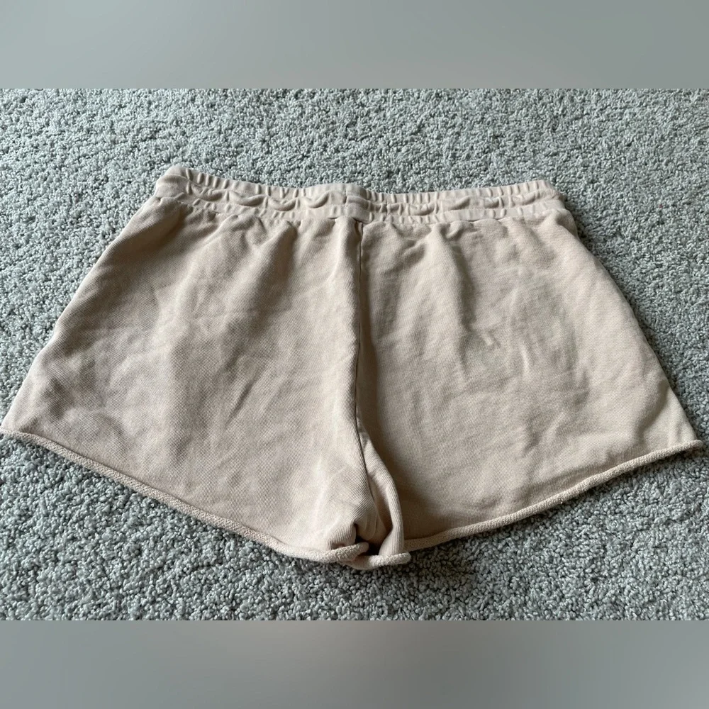 Mate The Label 100% Organic Cotton Terry Lounge Shorts Beige Tan Size XL - Picture 6 of 6